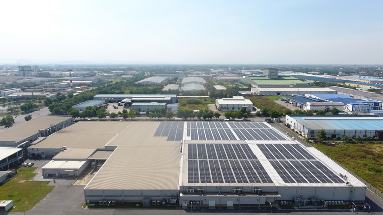 太陽光発電を導入したベトナム工場