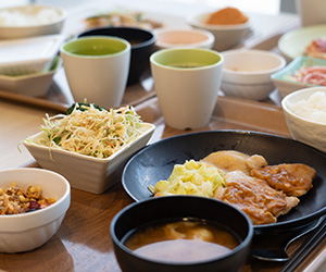 Photo of a set meal at the cafeteria