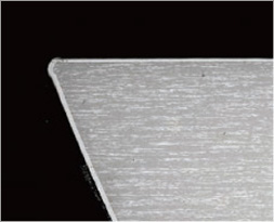 表面処理したプローブの先端部の断面